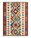 Pikkukuva 4 / 7: Matto monivärinen 200 x 300 cm villa puuvilla hapsut itämainen kuvio Kelim käsintehty boho