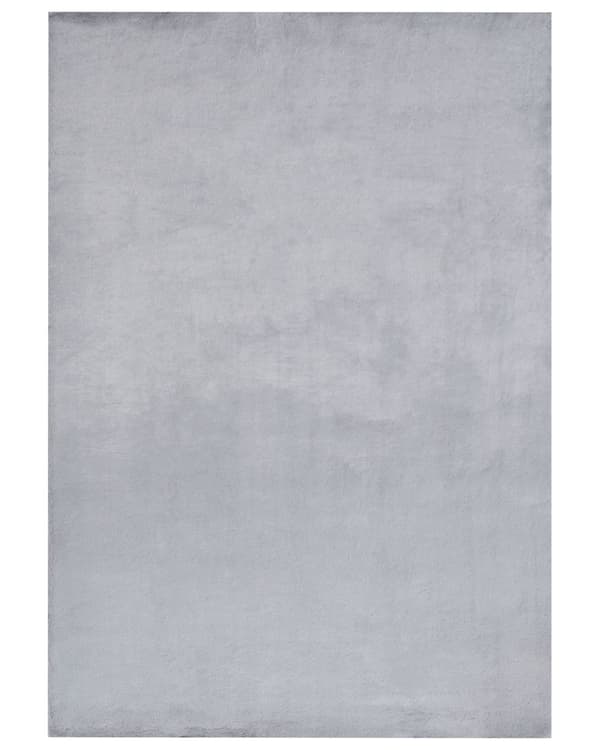 Matta Kaninpäls Fuskpäls Grå 160 x 230 cm Mjuk Shaggy Hög Lugg Vardagsrum Sovrum