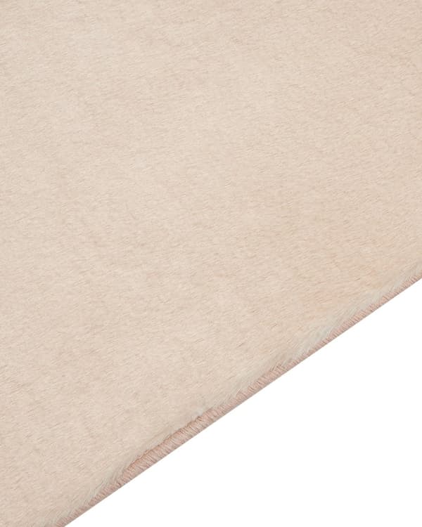 Matta Kaninpäls Fuskpäls Beige 80 x 150 cm Mjuk Shaggy Hög Lugg Vardagsrum Sovrum