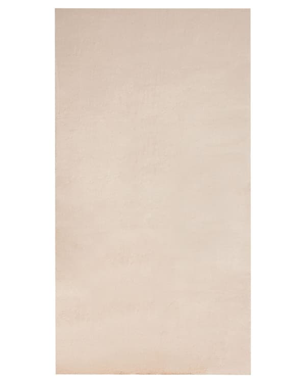 Matta Kaninpäls Fuskpäls Beige 80 x 150 cm Mjuk Shaggy Hög Lugg Vardagsrum Sovrum