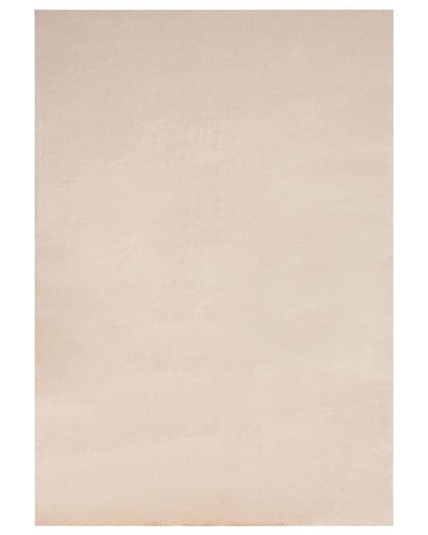 Matta Kaninpäls Fuskpäls Beige 160 x 230 cm Mjuk Shaggy Hög Lugg Vardagsrum Sovrum