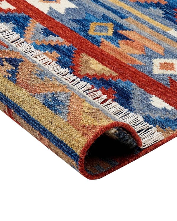 Kelim Ullmatta Flerfärgad 200 x 300 cm Handvävd Etniskt Motiv Rustik Orientalisk Design