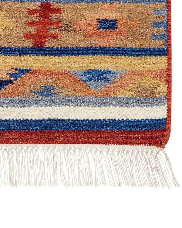 Kelim Ullmatta Flerfärgad 200 x 300 cm Handvävd Etniskt Motiv Rustik Orientalisk Design