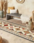 Miniatyrbild 2 av 7: Ullmatta Flerfärgad 80 x 300 cm Handvävd Kelim Matta Rustik Orientalisk Design