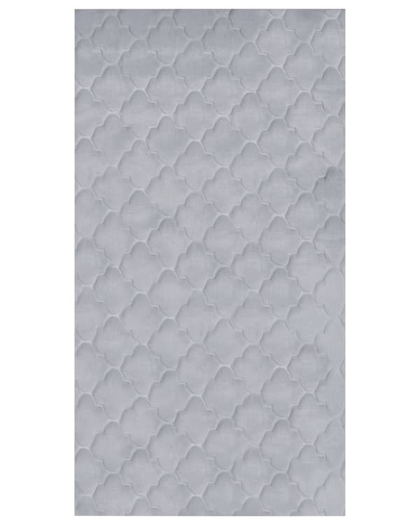 Teppe av imitert kaninpels hvit kunstig polyesterpels 80 x 150 cm mykt, lurvet teppe med høy luv og spaliermønster
