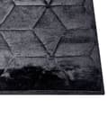 Miniatyrbilde 7 av 7: Teppe Kunstig Imitert Kaninpels Svart 160 x 230 cm Myk med høy luv