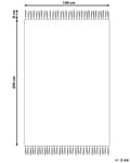 Miniatyrbilde 3 av 6: Håndvevd Teppe Grå Polyester 140 x 200 cm Rektangulært Abstrakt Mønster med Dusker Rektangulært Boho Innendørs Utendørs