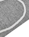 Miniatyrbilde 4 av 6: Håndvevd Teppe Grå Polyester 140 x 200 cm Rektangulært Abstrakt Mønster med Dusker Rektangulært Boho Innendørs Utendørs