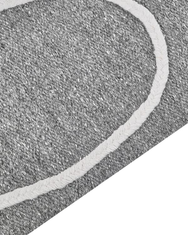 Håndvevd Teppe Grå Polyester 140 x 200 cm Rektangulært Abstrakt Mønster med Dusker Rektangulært Boho Innendørs Utendørs