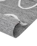 Miniatyrbilde 5 av 6: Håndvevd Teppe Grå Polyester 140 x 200 cm Rektangulært Abstrakt Mønster med Dusker Rektangulært Boho Innendørs Utendørs
