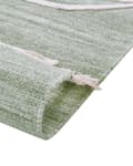 Miniatyrbilde 5 av 6: Håndvevd Teppe Lysegrønn Polyester 140 x 200 cm Rektangulært Abstrakt Mønster med Dusker Rektangulært Boho Innendørs Utendørs