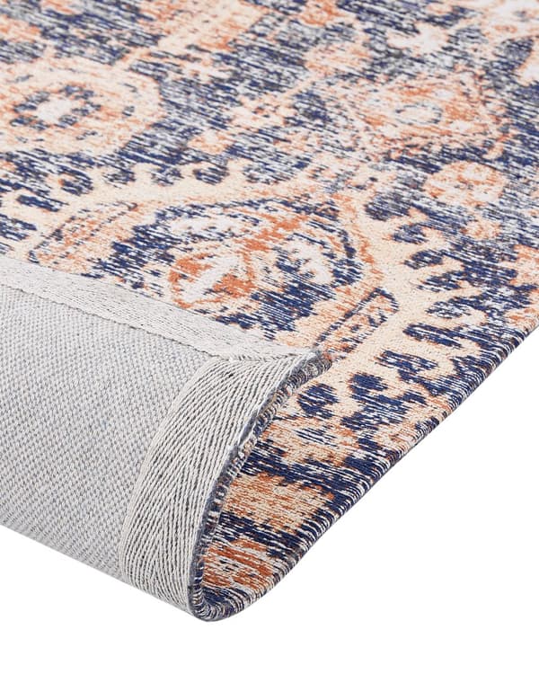 Teppe Blå Rød Bomull 200 x 300 cm Rektangulært Orientalsk mønster Boho stil Gang