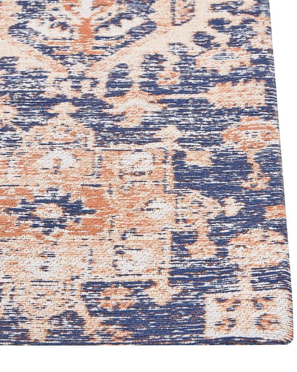 Teppe Blå Rød Bomull 200 x 300 cm Rektangulært Orientalsk mønster Boho stil Gang