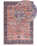 Miniatyrbild 1 av 8: Matta Röd och Blå bomull 140 x 200 cm Rektangulär Orientalisk mönstrad Boho-stil Hall