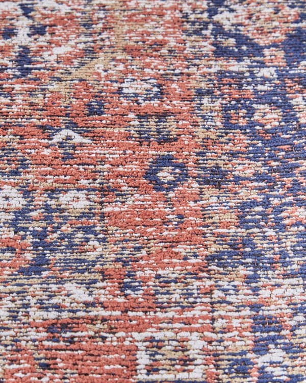 Matta Röd och Blå bomull 200 x 300 cm Rektangulär Orientalisk mönstrad Boho-stil Hall