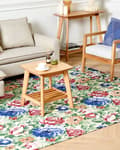 Miniatyrbild 2 av 6: Matta Flerfärgad Bomull 200 x 300 cm Blommönster Platt väv Jacquard Vävd Vardagsrum Sovrum Traditionell Boho