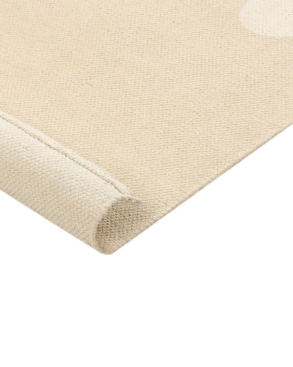 Matto beige 80 x 150 cm puuvilla karhukuvio lastenhuone käsintehty tuftattu matalanukkainen