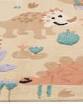 Pikkukuva 4 / 6: Matto monivärinen 80 x 150 cm puuvilla lastenhuone dinosauruskuvio matala nukka käsintehty