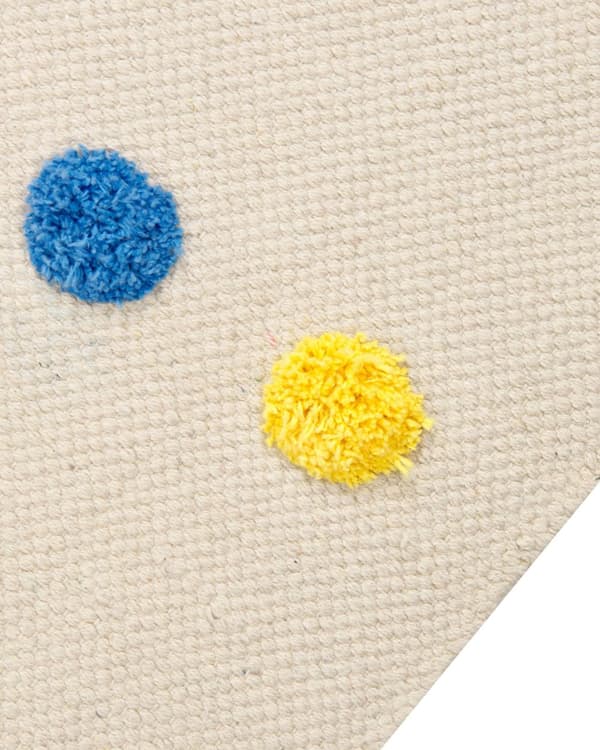 Områdesmatta Multicolour Mini Pompoms 80 x 150 cm Löpare med låg ludd för barn Lekrum
