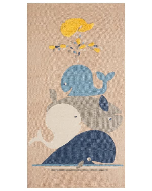 Matta Beige Valar 80 x 150 cm Gångmatta med kort lugg för barn Lekrum