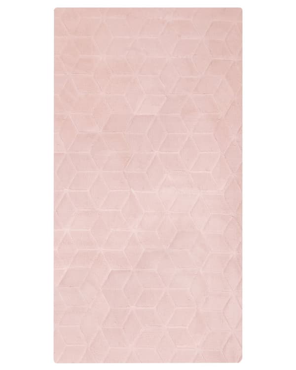 Fluffy Gulvtæppe Lyserød Pels 80 x 150 cm Blødt Luv Tæppe til Soveværelse Moderne Pelstæppe Tilbehør til Stuen Ryatæppe Dekoration