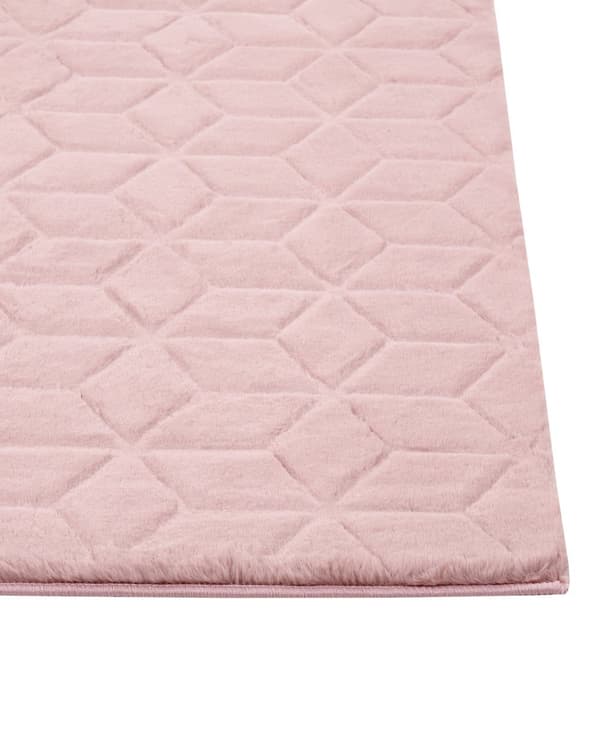 Fluffy Gulvtæppe Lyserød Pels 80 x 150 cm Blødt Luv Tæppe til Soveværelse Moderne Pelstæppe Tilbehør til Stuen Ryatæppe Dekoration