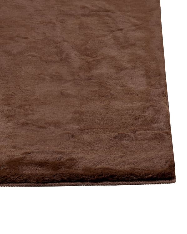 Fluffy Gulvtæppe Brun Pels 80 x 150 cm Blødt Luv Tæppe til Soveværelse Moderne Pelstæppe Tilbehør til Stuen Ryatæppe Dekoration