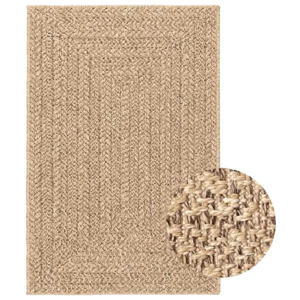 vidaXL gulvtæppe 200x290 cm jute-look indendørs og udendørs