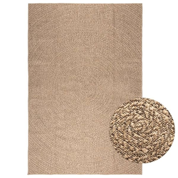 vidaXL gulvtæppe 160x230 cm jute-look indendørs og udendørs