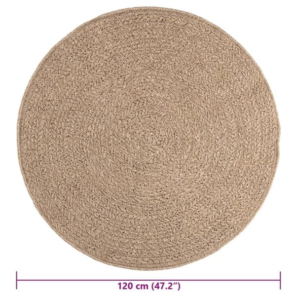 vidaXL Teppe ZIZUR 120 cm jute-utseende innendørs og utendørs