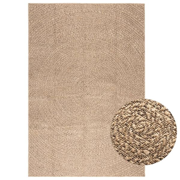 vidaXL gulvtæppe ZIZUR 140x200 cm jute-look indendørs og udendørs