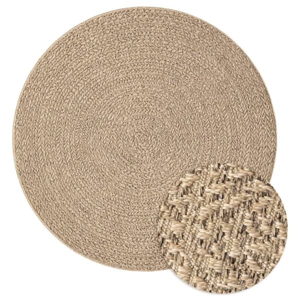 vidaXL gulvtæppe 90 cm jute-look indendørs og udendørs