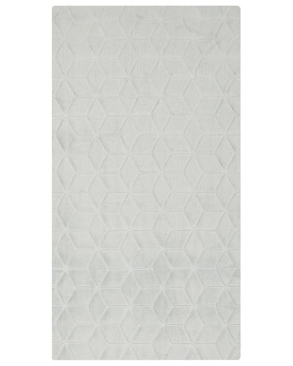 Matto mintunharmaa 80 x 150 cm jäniksen tekoturkis pörröinen kuvioitu suorakulmio moderni