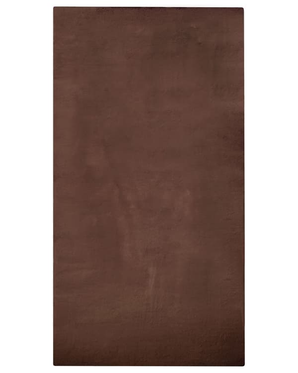 Matta Kaninpäls Fuskpäls Brun 80 x 150 cm Mjuk Shaggy Hög Lugg Vardagsrum Sovrum