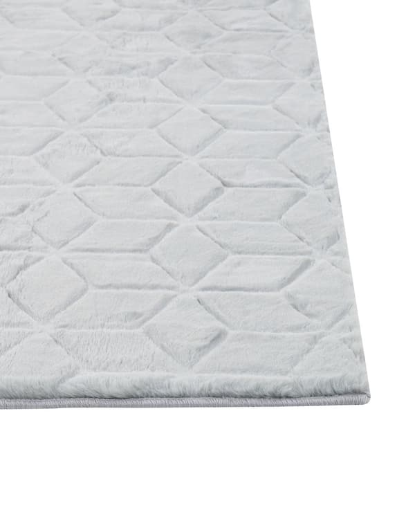 Tæppe af imiteret kaninpels mint grå kunstig polyesterpels 80 x 150 cm Blødt, lurvet tæppe med høj luv