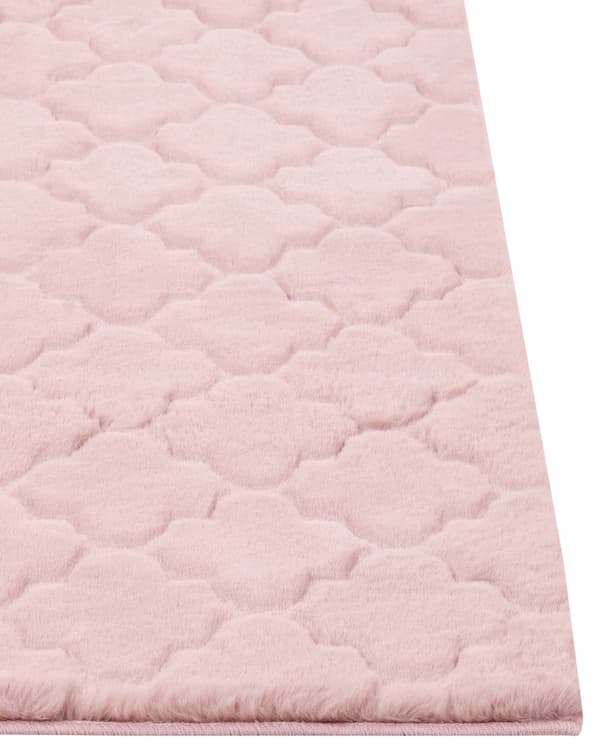 Fluffy Gulvtæppe Lyserød Pels 160 x 230 cm Blødt Luv Tæppe til Soveværelse Moderne Pelstæppe Tilbehør til Stuen Ryatæppe Tæppe under Sofabord