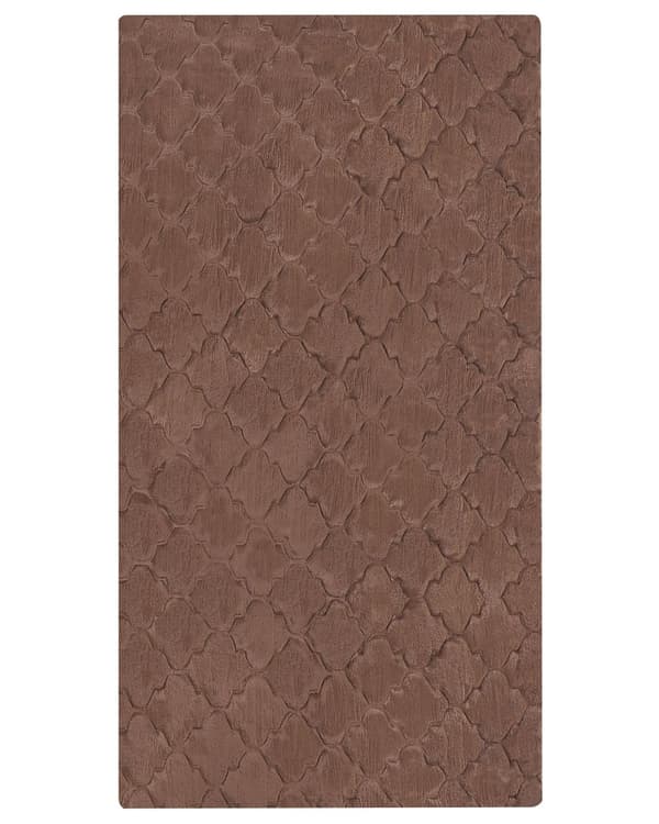 Fluffy Gulvtæppe Brun Pels 80 x 150 cm Blødt Luv Tæppe til Soveværelse Moderne Pelstæppe Tilbehør til Stuen Ryatæppe Dekoration