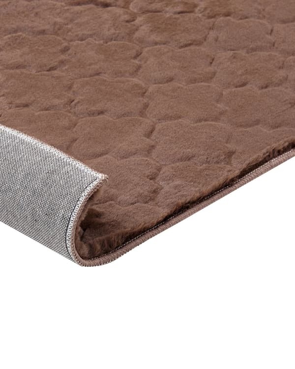 Fluffy Gulvtæppe Brun Pels 80 x 150 cm Blødt Luv Tæppe til Soveværelse Moderne Pelstæppe Tilbehør til Stuen Ryatæppe Dekoration