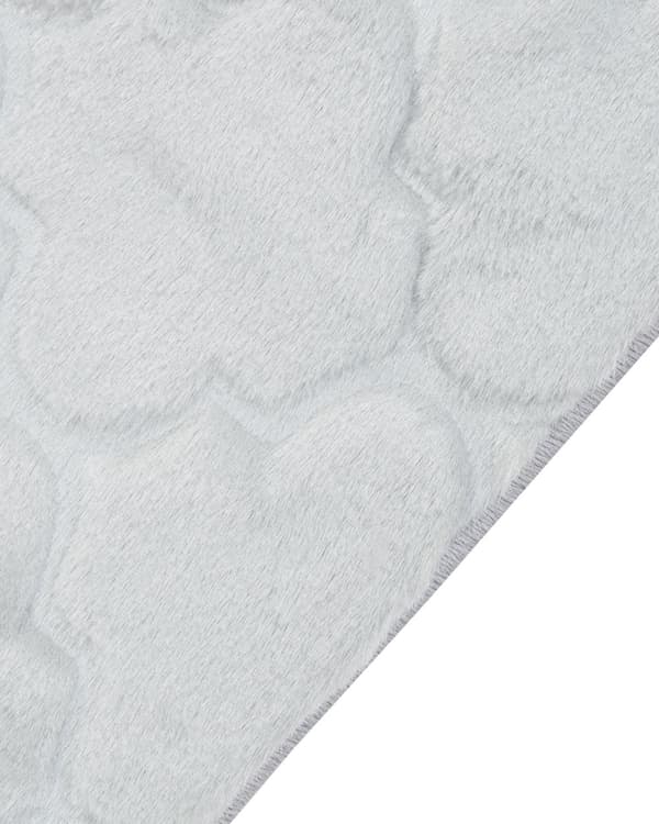 Fluffy Gulvtæppe Lysegrå Pels 80 x 150 cm Blødt Luv Tæppe til Soveværelse Moderne Pelstæppe Tilbehør til Stuen Ryatæppe Dekoration