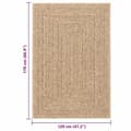 Miniatyrbilde 9 av 9: vidaXL Teppe ZIZUR 120x170 cm jute-utseende innendørs og utendørs