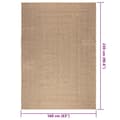 Miniatyrbillede 9 af 9: vidaXL gulvtæppe 160x230 cm jute-look indendørs og udendørs