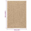 Miniatyrbilde 9 av 9: vidaXL Teppe ZIZUR 160x230 cm jute-utseende innendørs og utendørs