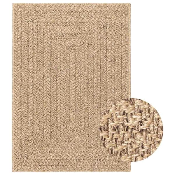 vidaXL Teppe ZIZUR 160x230 cm jute-utseende innendørs og utendørs