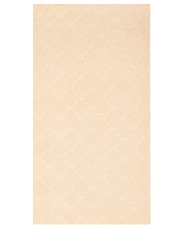 Matto beige 80 x 150 cm jäniksen tekoturkis kuvioitu pörröinen suorakulmio moderni