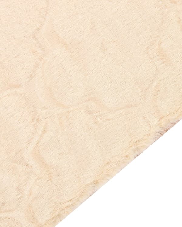 Matto beige 80 x 150 cm jäniksen tekoturkis kuvioitu pörröinen suorakulmio moderni
