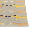 Miniatyrbillede 6 af 6: Børnetæppe grå bomuld polyester 80 x 150 cm tæppe med rævemotiv til legeværelse til legeværelse