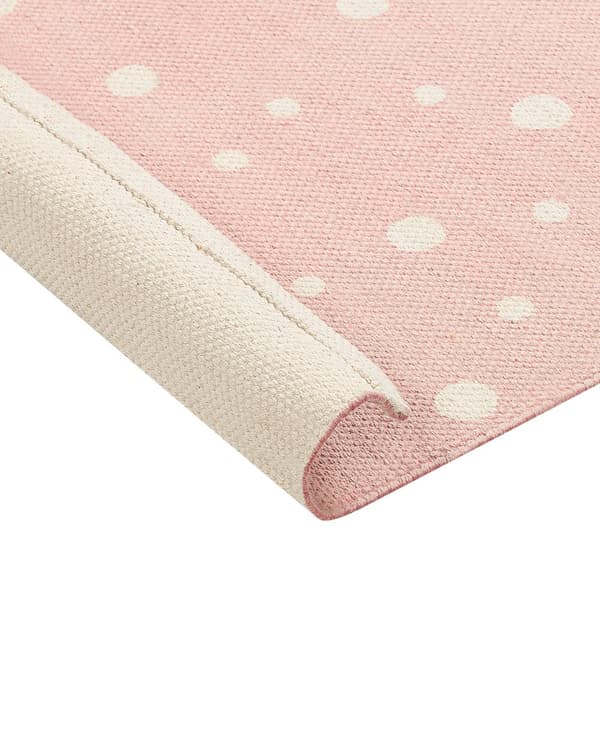 Matta Rosa Bomull Polyester 80 x 150 cm Pingvinmönster med kort lugg för barn Lekrum