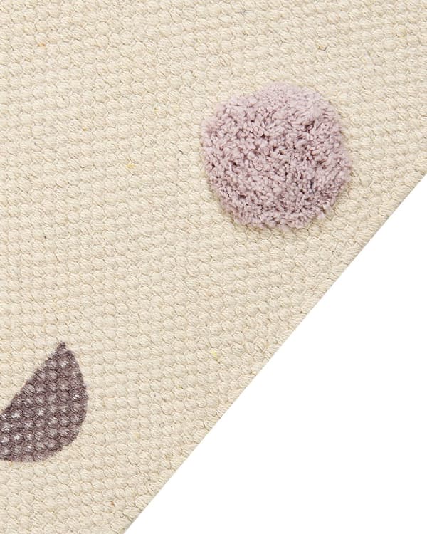 Öppen matta Flerfärgad bomull Polyester 80 x 150 cm Regnbågsmotiv med kort lugg för barn Lekrum