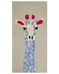 Miniatyrbild 1 av 6: Barnmatta Flerfärgad 80 x 150 cm Bomull Djur Giraffmönster Handvävt Golv Lekmatta