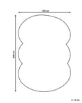 Miniatyrbild 3 av 7: Matta Vit och Grafitgrå Ull Bomull 140 x 200 cm Oval Handtuftad Kort lugg Randig Vardagsrum Sovrum Hall